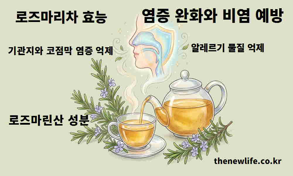로즈마리차 효능 염증 완화 비염 예방
