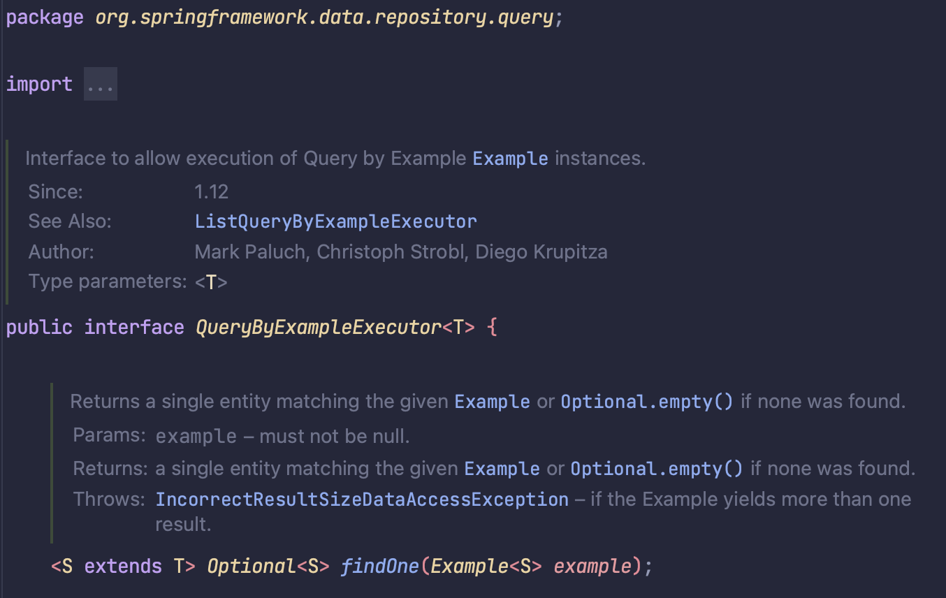 QueryByExampleExecutor