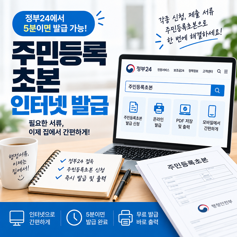 주민등록초본 인터넷 발급