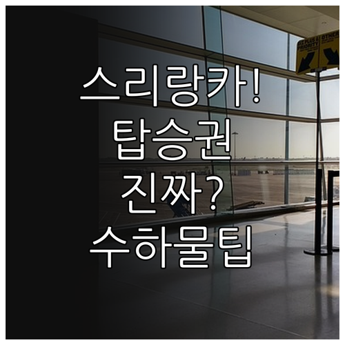 스리랑카항공 온라인체크인 수하물 탁송..