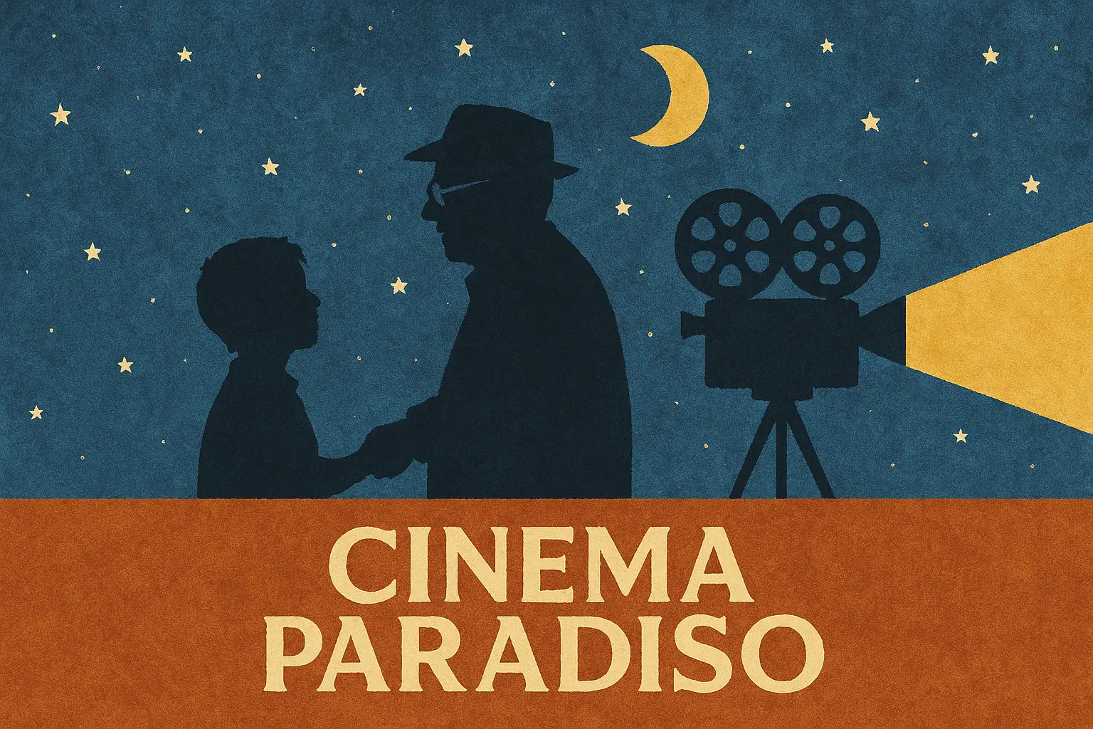 영화 시네마천국 일러스트 이미지