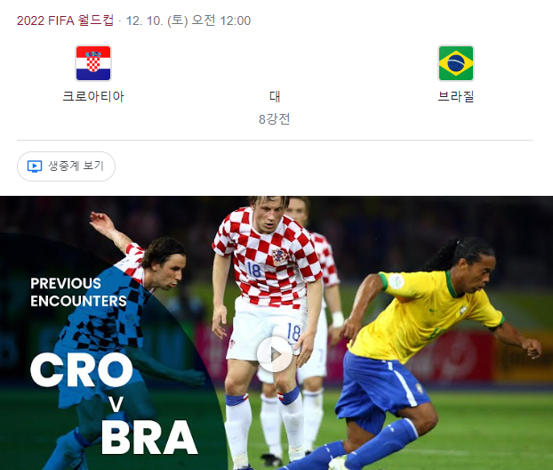 크로아티아,브라질 8강경기