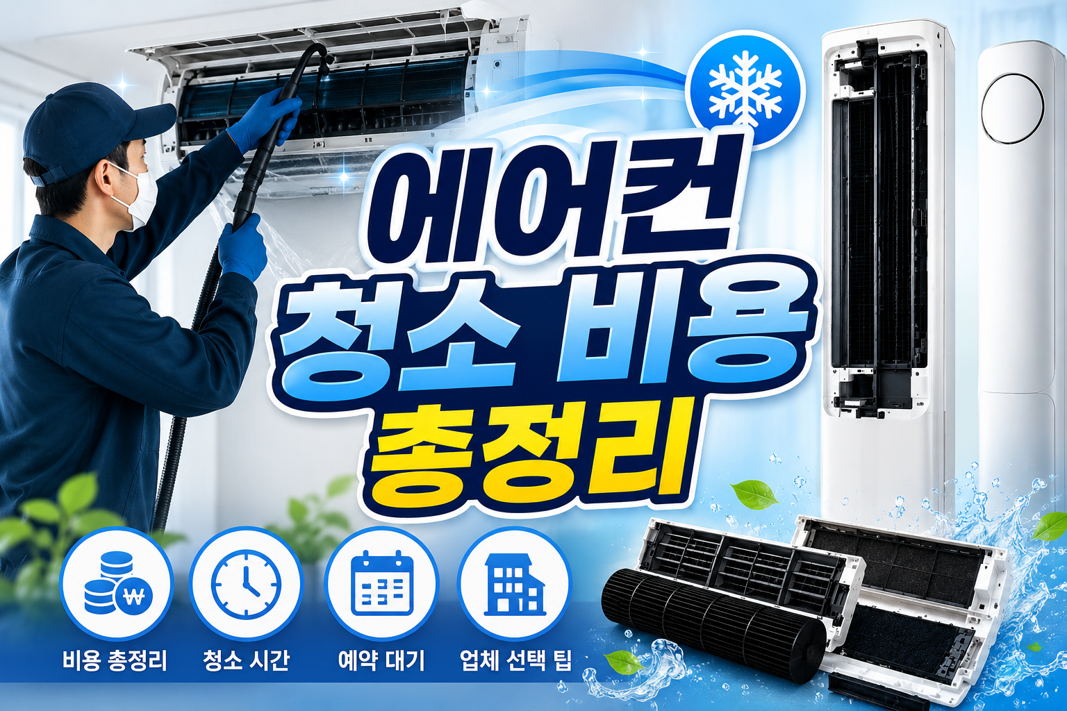 에어컨 청소 비용 총정리｜성수기 추가요금&middot;청소시간&middot;예약대기 관련 사진
