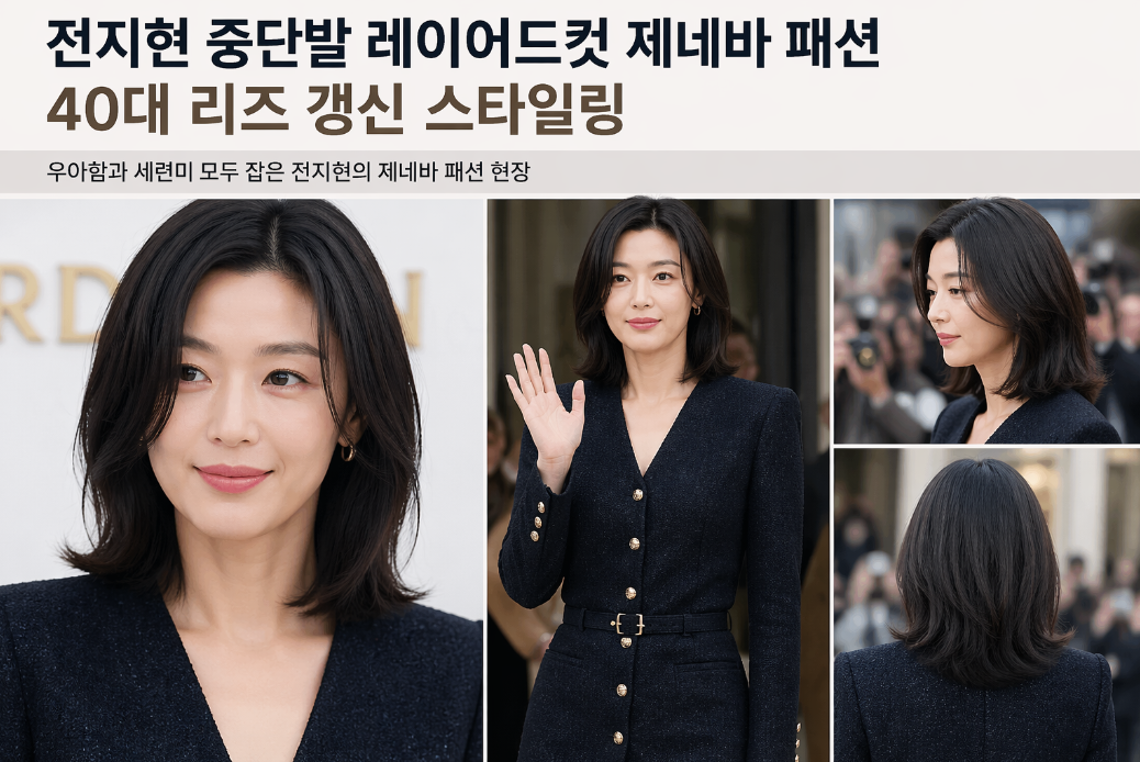 전지현 중단발 레이어드컷, 40대 리즈 갱신 비결 이것만 알면 끝