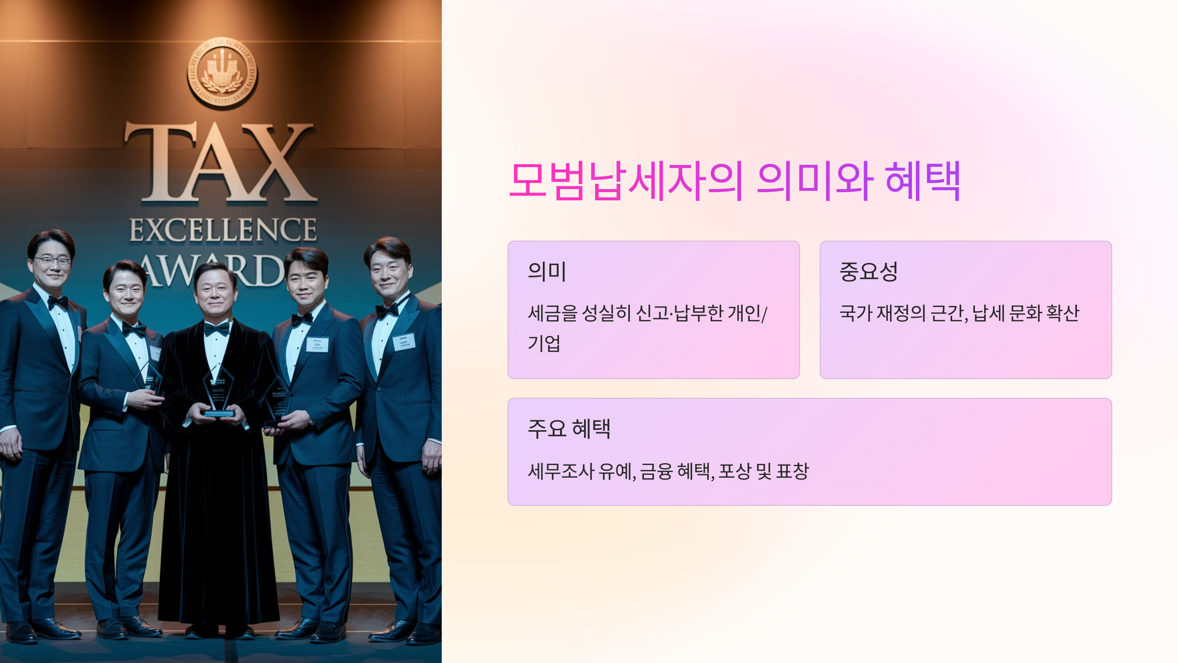 📌 모범납세자의 의미와 혜택