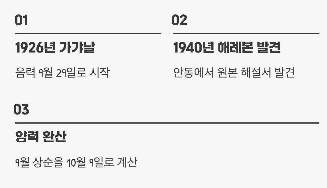 왜 하필 '10월 9일'일까?