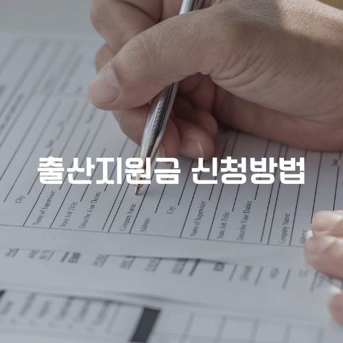 출산지원금 신청방법