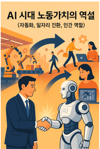 AI 시대 노동가치의 역설 (자동화, 일자리전환, 인간역할)
AI기반 관련 이미지