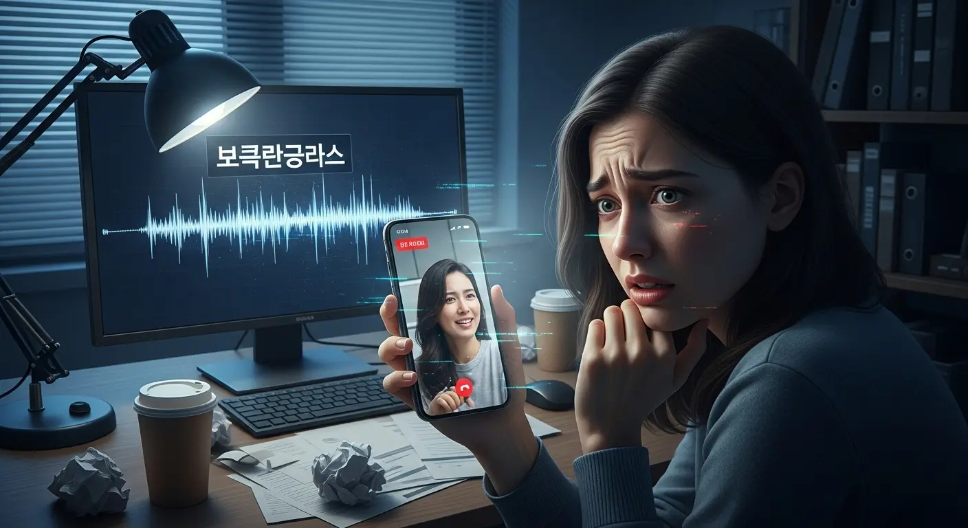 <img src="ai_scam_using_deepfake_video_and_voice.webp" alt="AI 기술로 진화한 사기가 영상과 음성으로 사람을 속이는 장면입니다. 이미지 입니다">