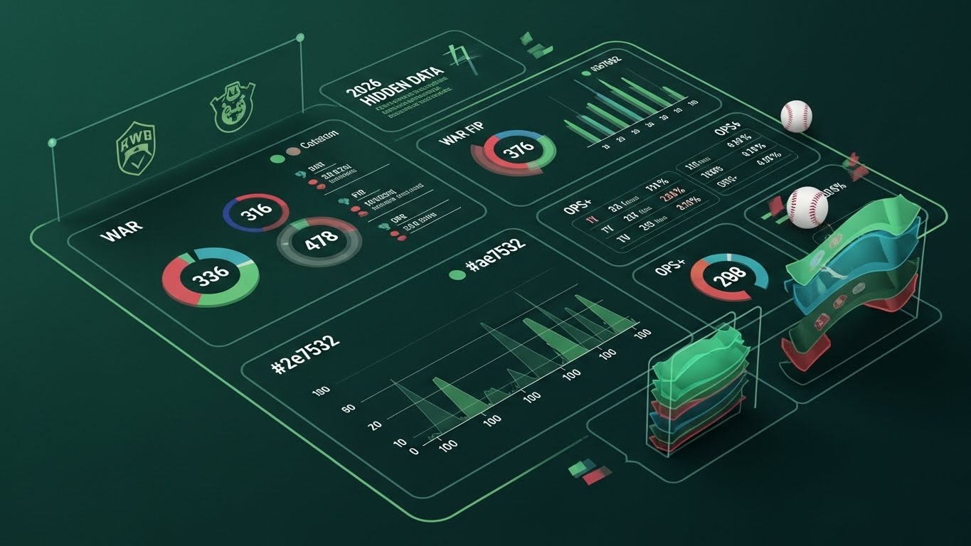 2026 KBO 프로야구 우승 후보 전력 분석을 나타내는 역동적인 데이터 시각화 인포그래픽.