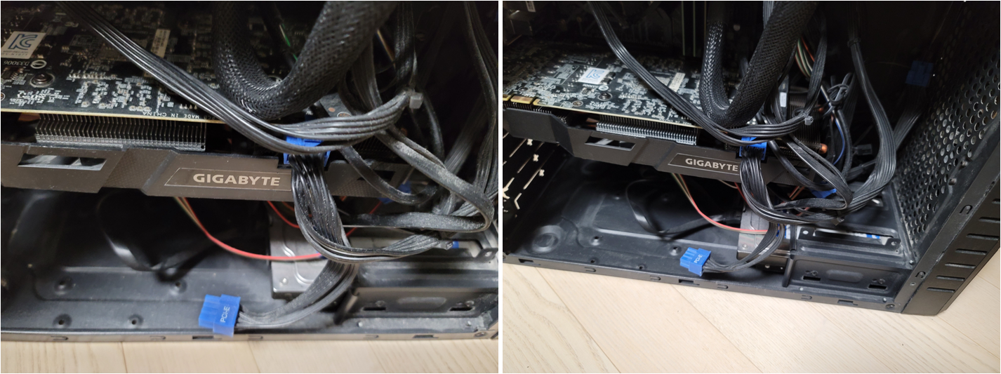 컴퓨터 내부 에어건 사용 전/후