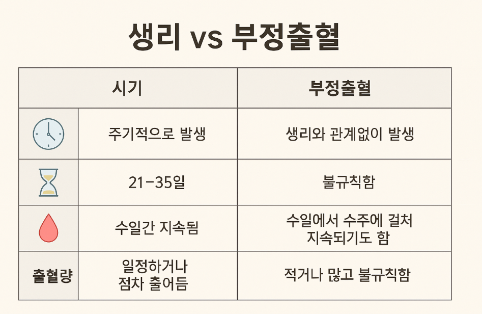 생리와-부정출혈-비교표