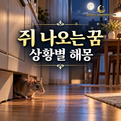 쥐 나오는 꿈 해몽 제목과 집 안에서 작은 쥐를 발견하는 장면