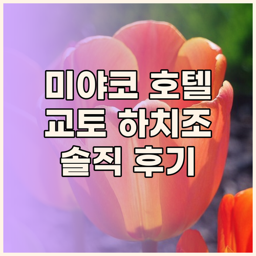 미야코 호텔 교토 하치조 숙박 후기,