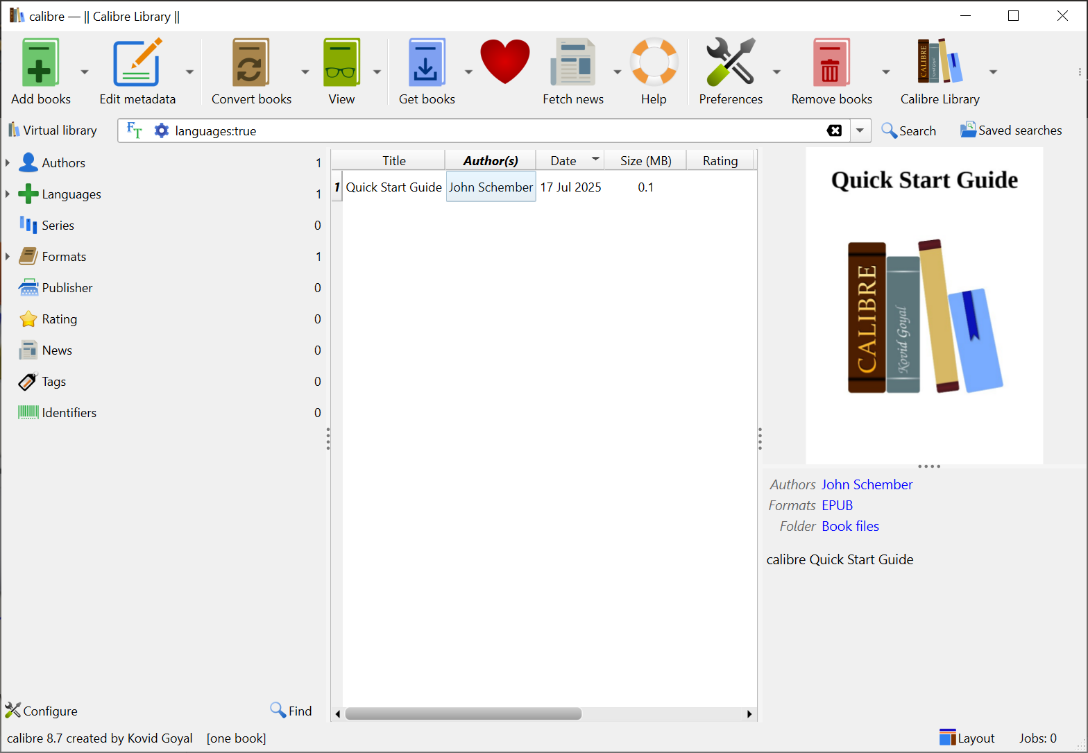 칼리버(Calibre) – 전자책 관리 통합 프로그램 뷰어 사용법
