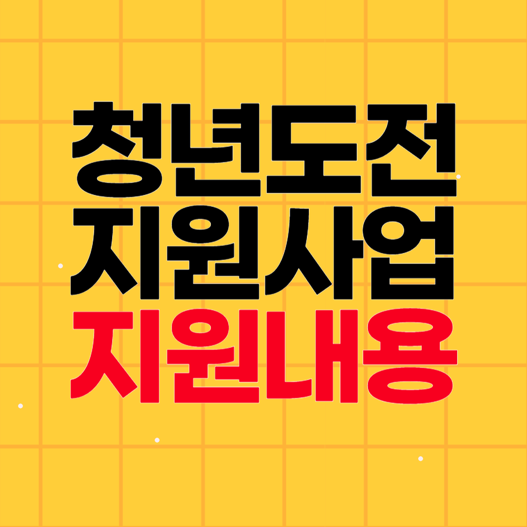 구직활동 청년도전 지원사업 신청방법, 지원대상 최대