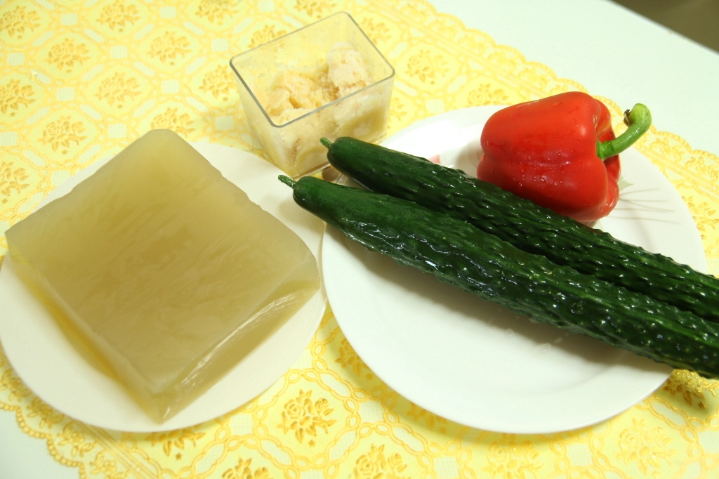 우뭇가사리 묵 냉국 재료