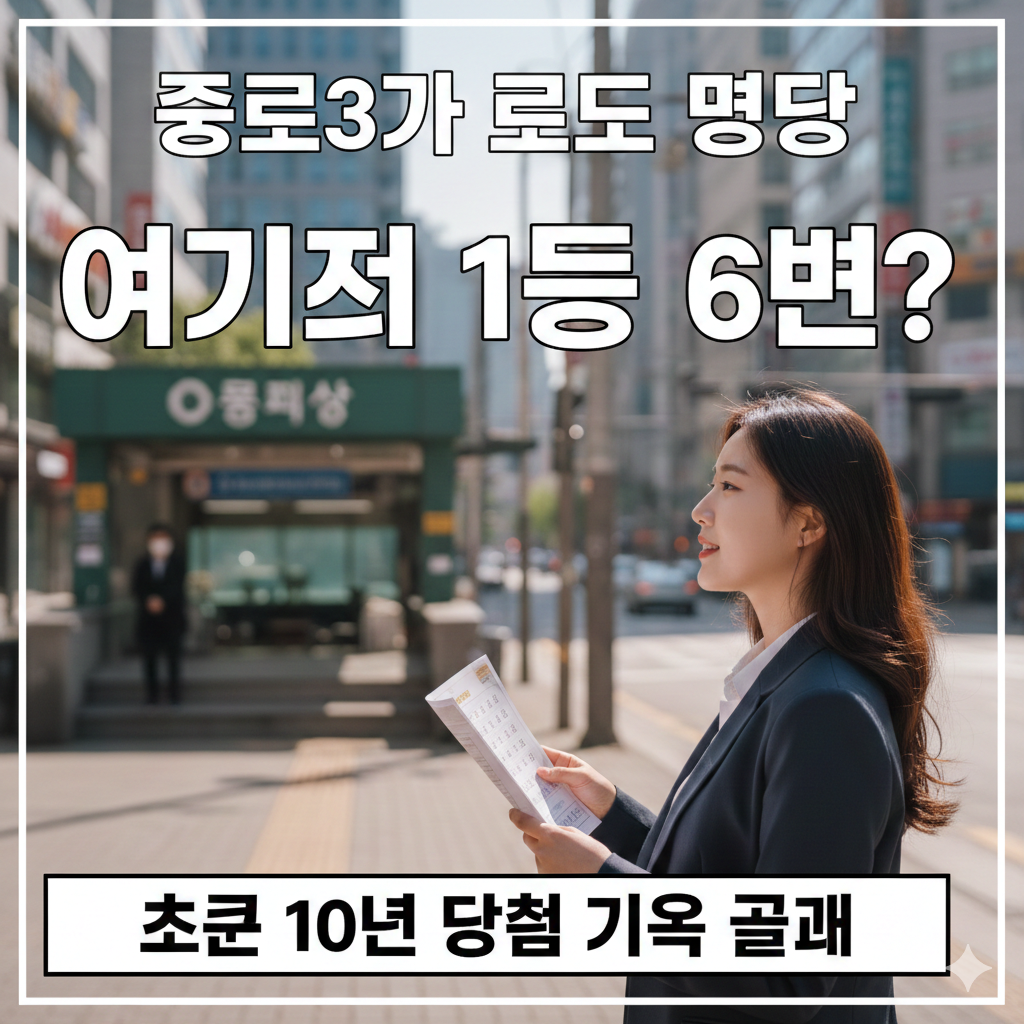 종로구 로또 명당, 1등 판매점 전부 공개, 이미지 생성 프롬프트 공개