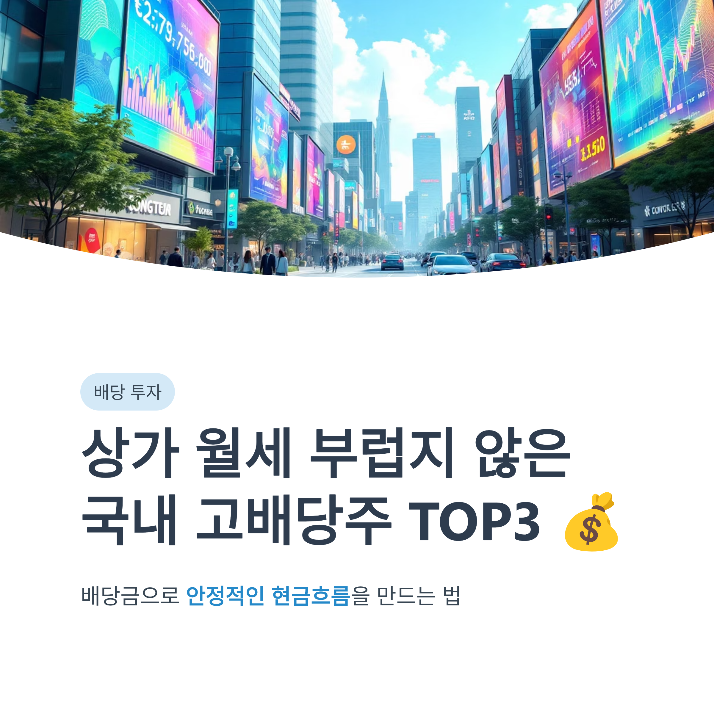 상가 월세 부럽지 않은 국내 고배당주 TOP3 💰 ❘ 배당금으로 현금흐름 만들기