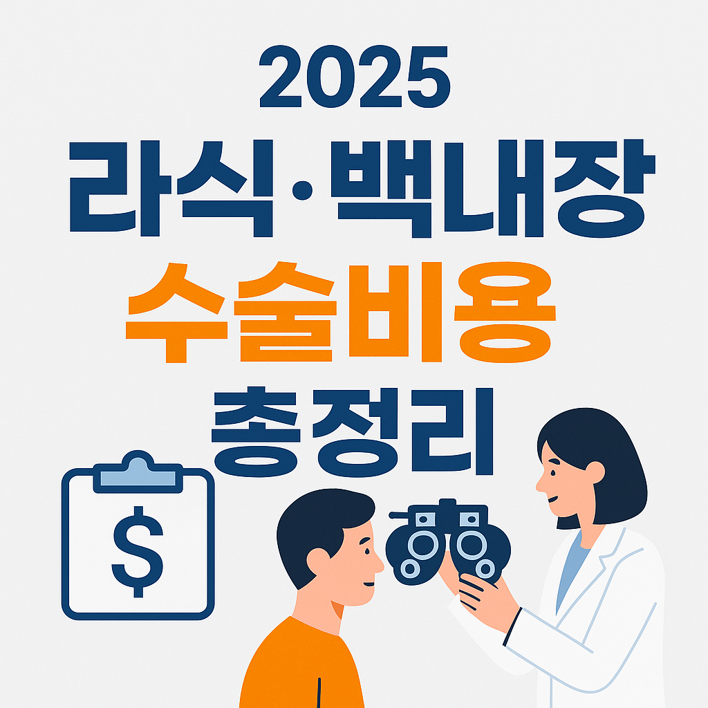 2025 라식·백내장 수술비용 & 보장기준 안내 꼭 확인하세요!