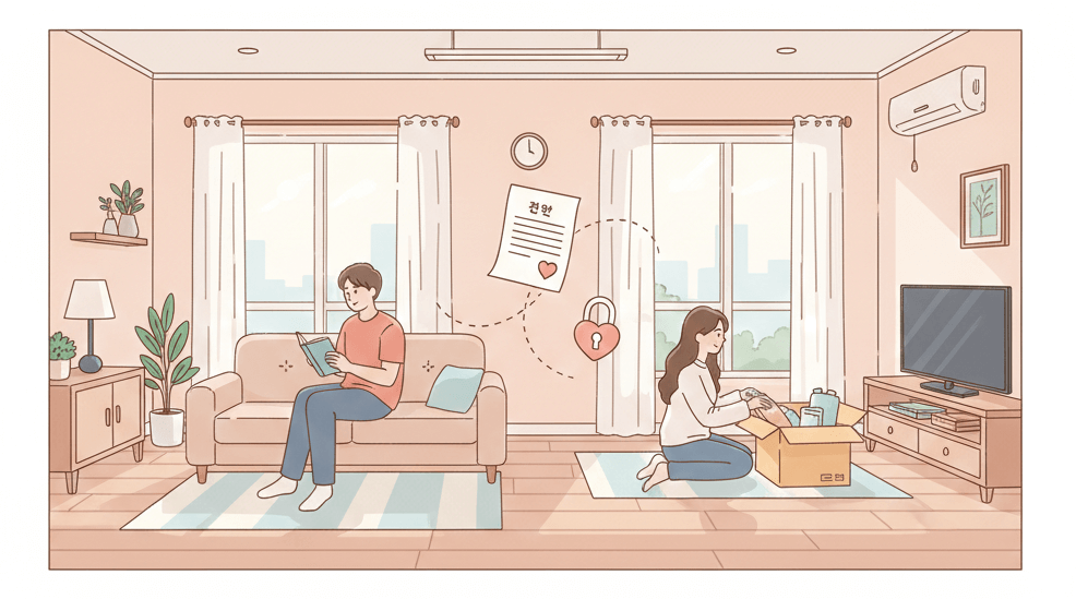 남녀의 계약과 동거 설정