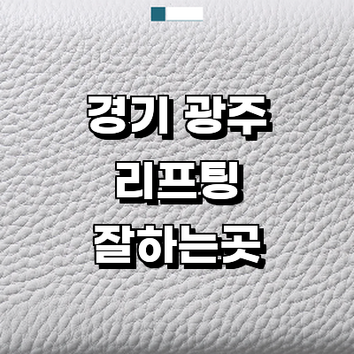 경기도 광주 리프팅 병원