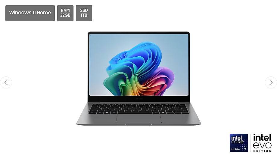 삼성전자 노트북, 랩탑 갤럭시북5 프로 35.6cm(14인치), 인텔 울트라7