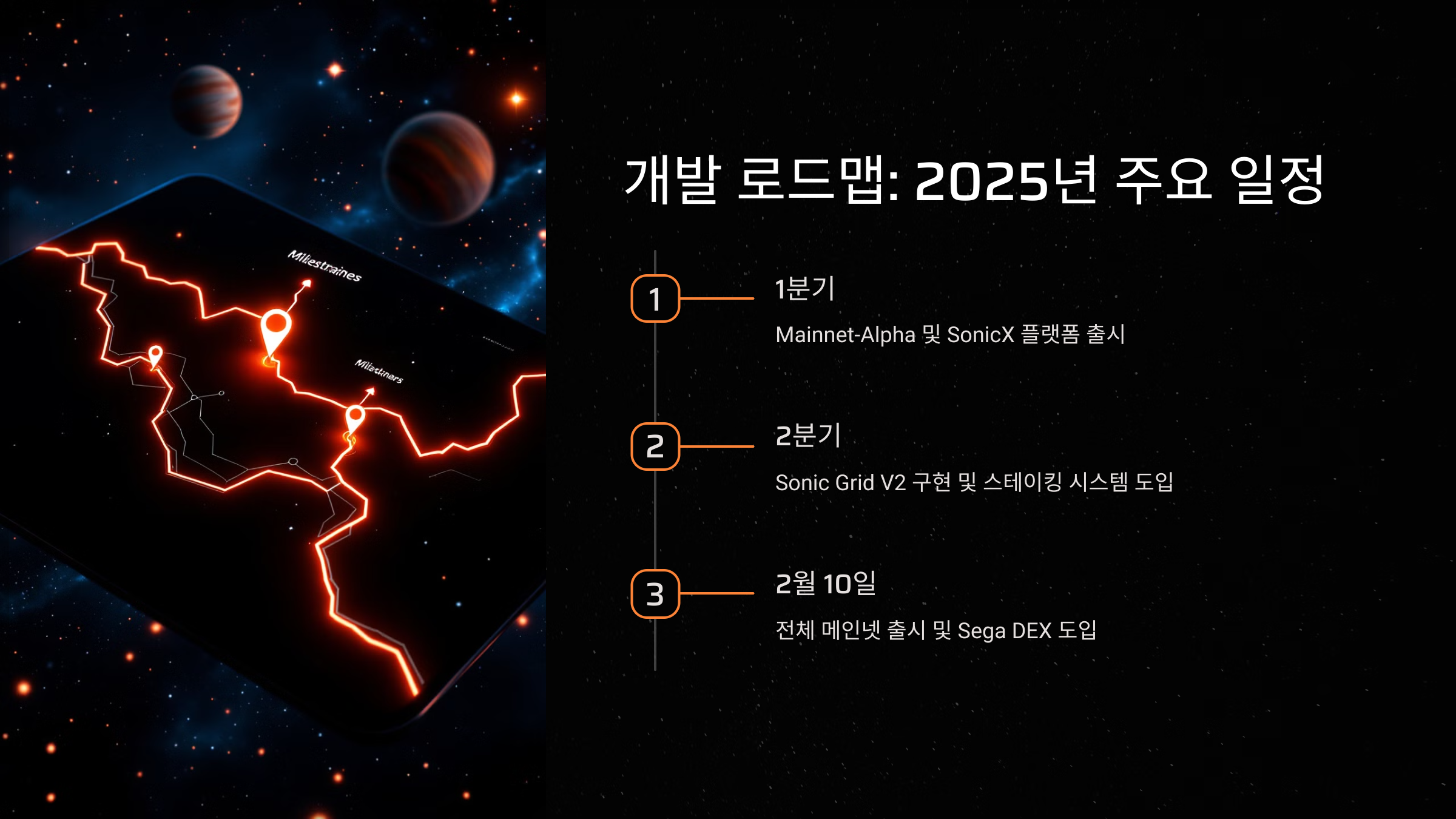 개발 로드맵: 2025년 주요 일정