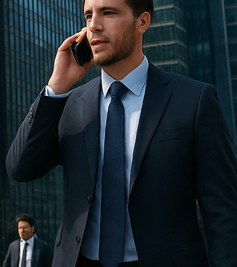 증권사 앞 바쁜 직장인들