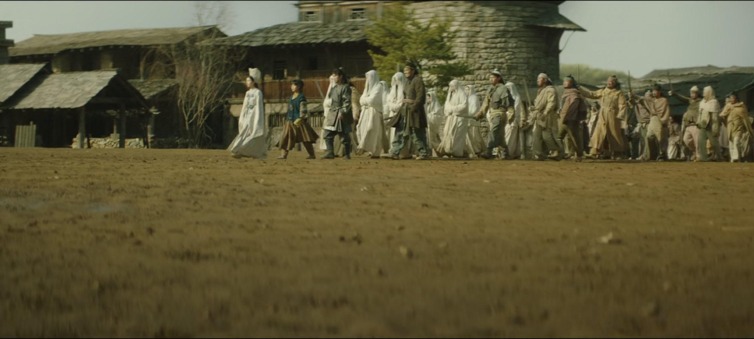 사람들을 이끌고 아스달궁으로 향하는 탄야