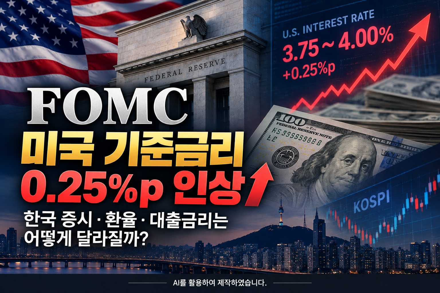 2026년 9월 FOMC 미국 기준금리 0.25%p 인상과 한국 증시 환율 영향