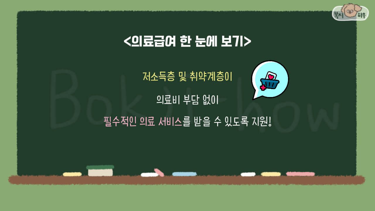 의료급여는 경제 상황이 어려운 저소득층과 취약계층이 필수 의료 서비스를 받을 수 있도록 지원하는 복지 제도이다.