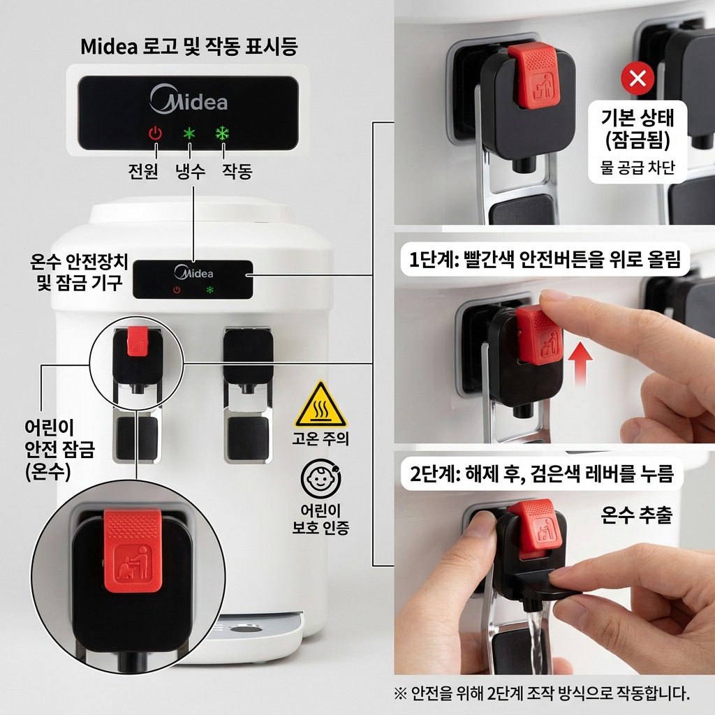 냉온수기 고르는법 온수 잠금장치 안전기능