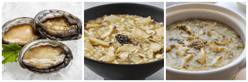전복, 전복죽 사진