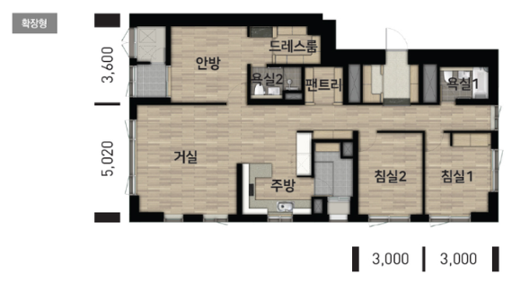 린스트라우스 84C 타입 평면도