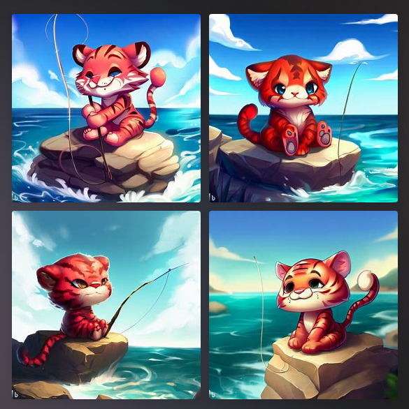 Bing Image Creator 사이트 이미지 생성 결과물