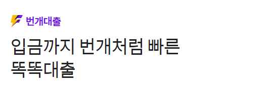 핀크 번개대출 소개