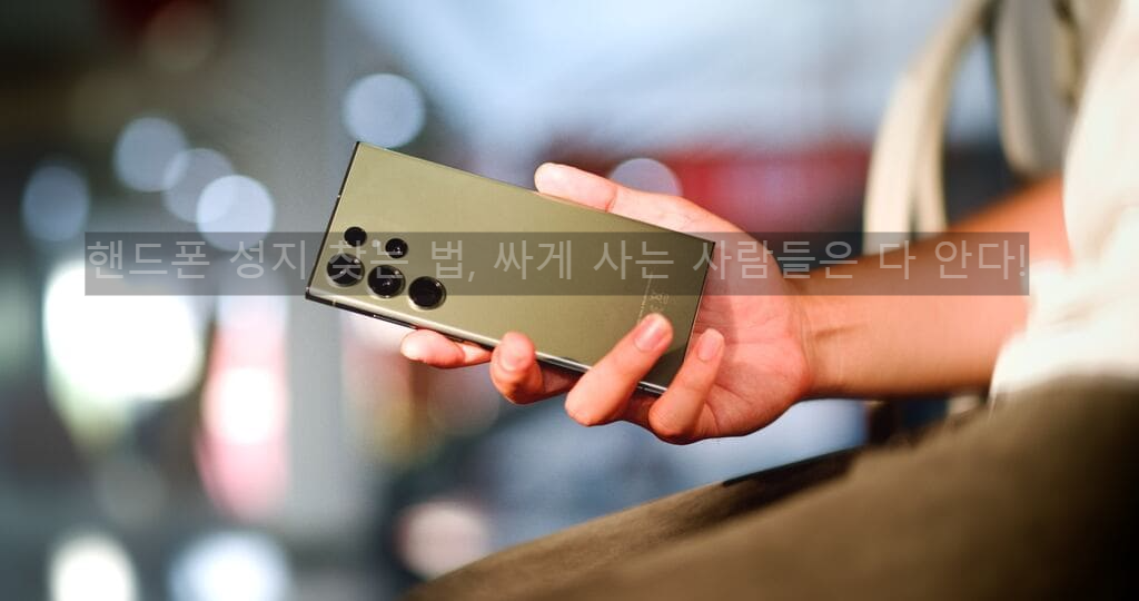 핸드폰 성지 찾는 법, 싸게 사는 사람들은 다 안다!