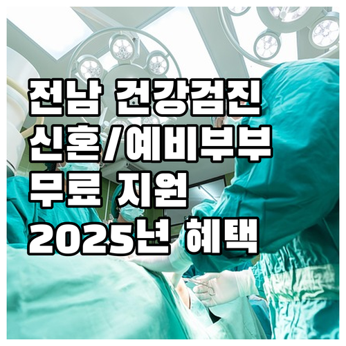 전라남도 2025 건강검진비 지원: ..