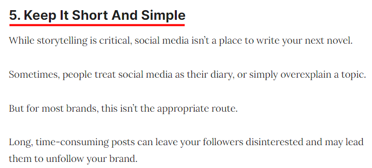 짧고 간단하게 써라 이미지