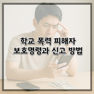 학교 폭력 피해자 보호명령과 신고 방법