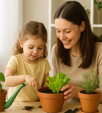 아이와 함께하는 식물 키우기 사진