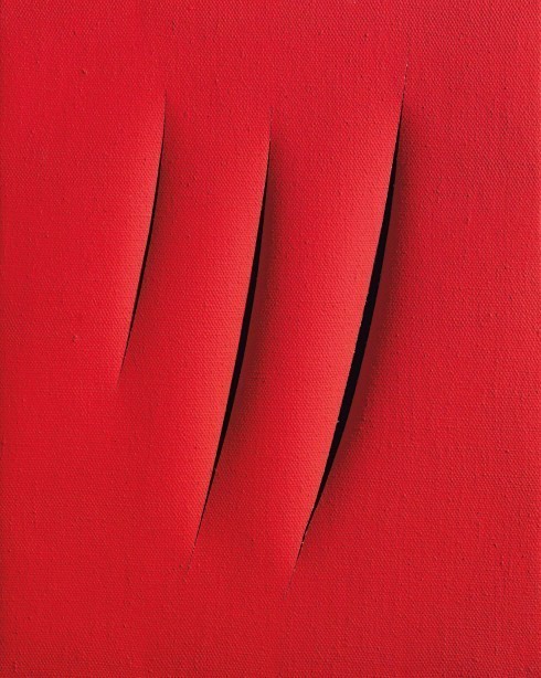 폰타나 빨간색 작품