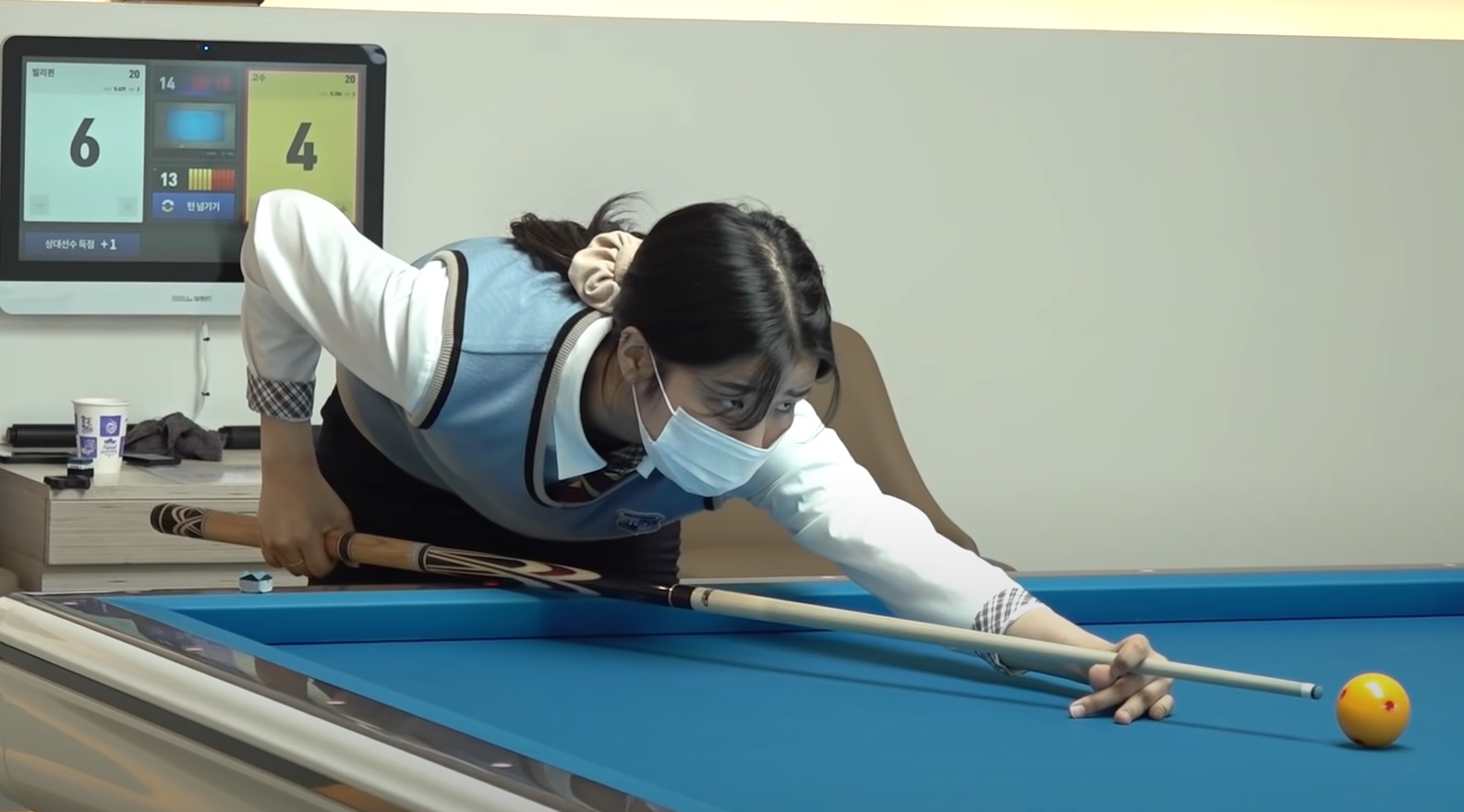 2021년 정예진 당구선수 경기 모습