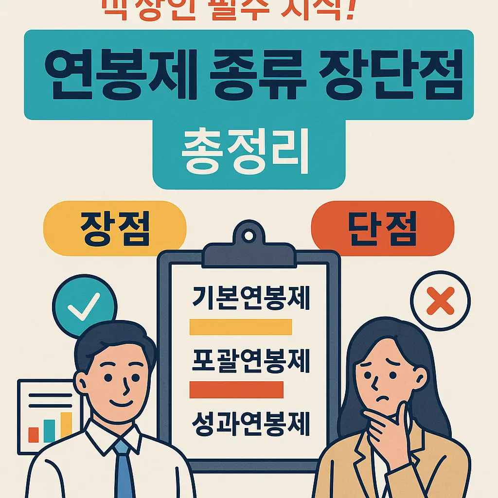 연봉제 종류 장단점 - 직장인 필수 지식 총정리