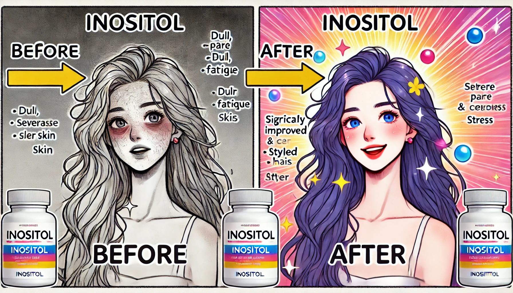 이노시톨 먹기전후 비교 사진