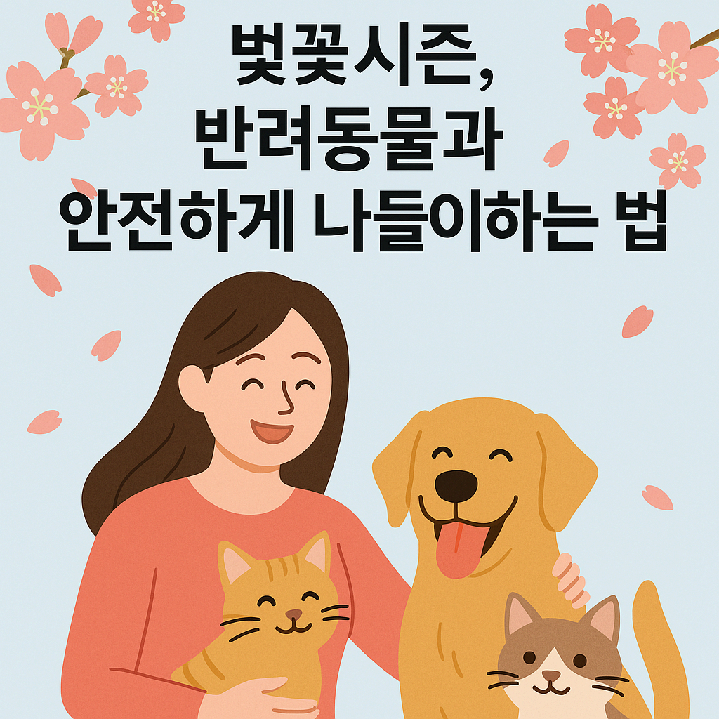 벚꽃시즌, 반려동물과 안전하게 나들이하는 법