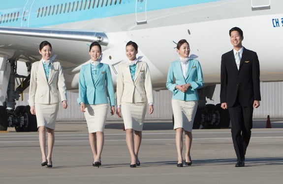 대한항공 승무원들의 모습.