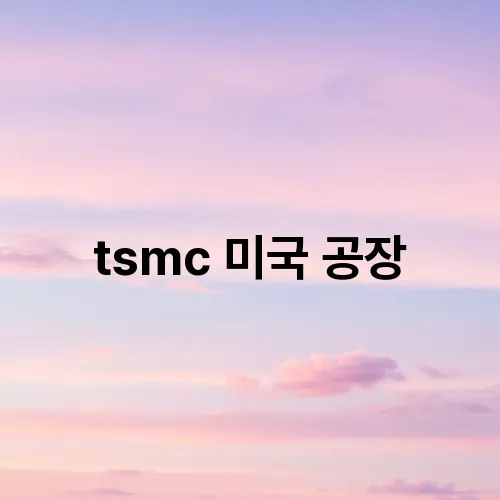 tsmc 미국 공장