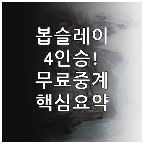 봅슬레이 4인승 중계 일정 및 온라인..